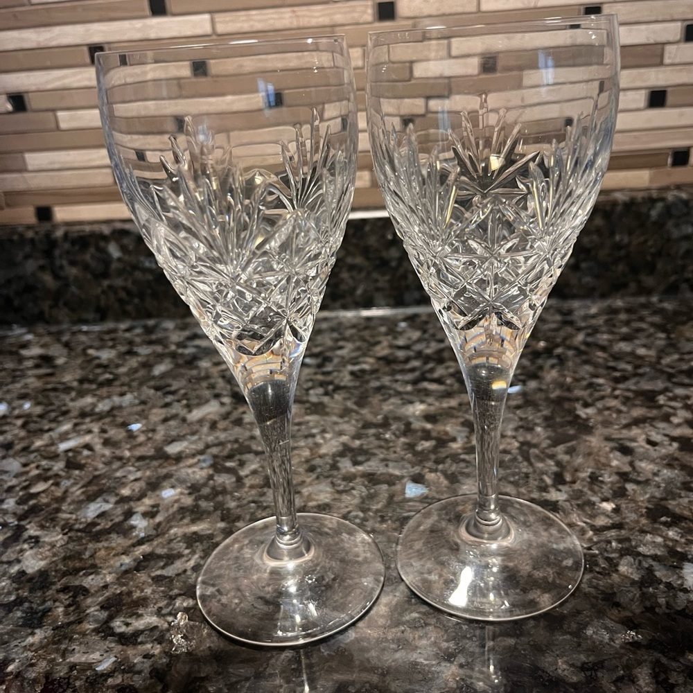 Waterford Cut Crystal Water Goblets!!